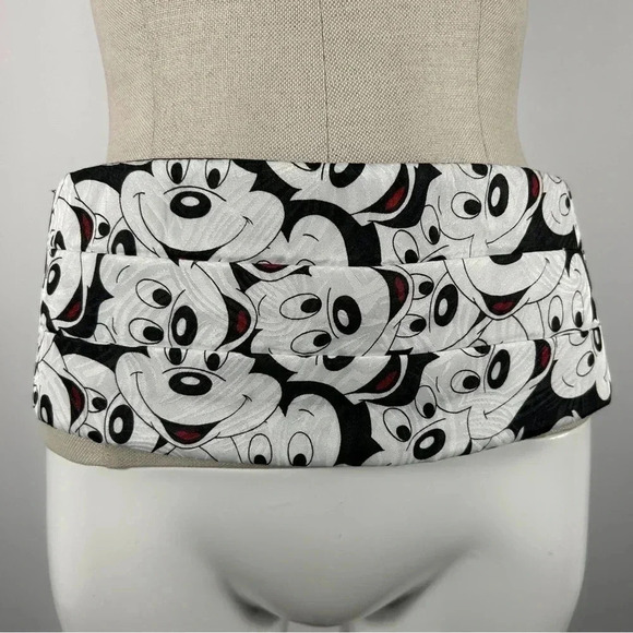 Mickey Mouse  Cummerbund White Cartoon adjustable - Picture 1 of 5